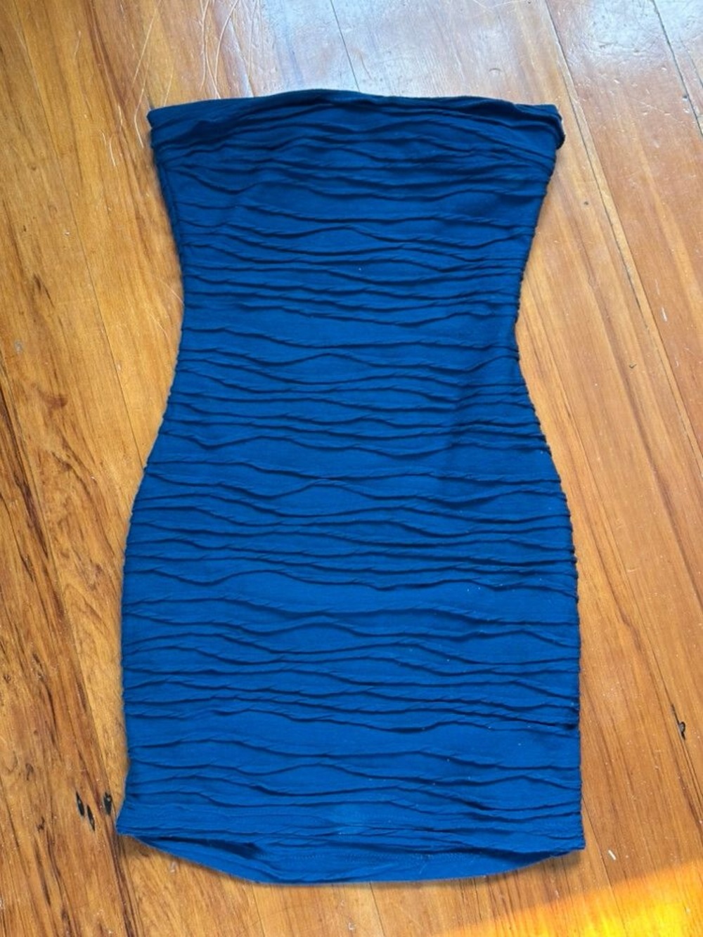 Women's Royal Blue Textured Tube Dress